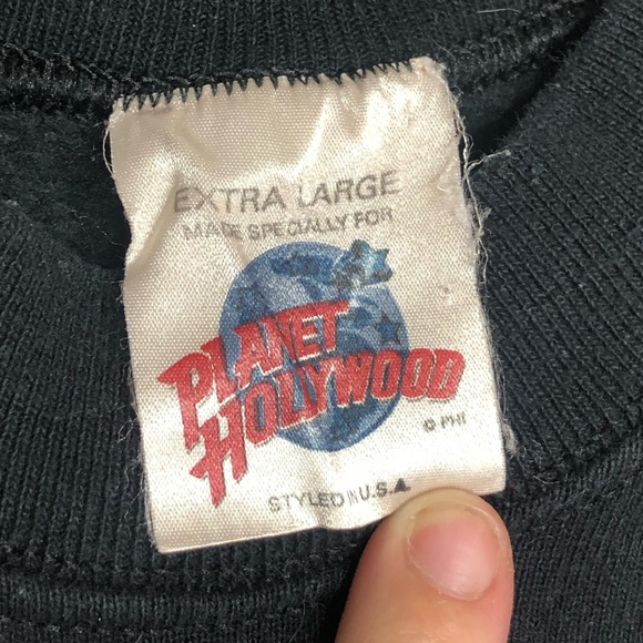 Planet Hollywood Vintage Pullover Graphic London Crewneck Sweatshirt Sweater - Picture 3 of 5